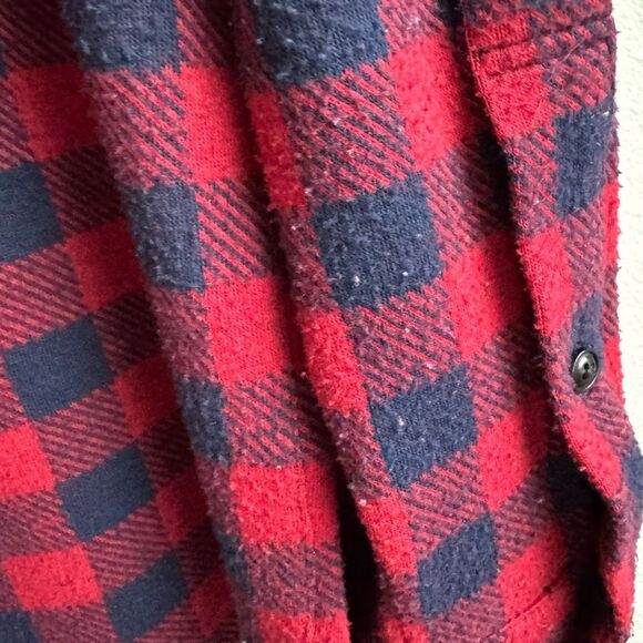 $178 Faherty Mens Legend Sweater Flannel Shirt Red Black Buffalo Size Large - Picture 13 of 13